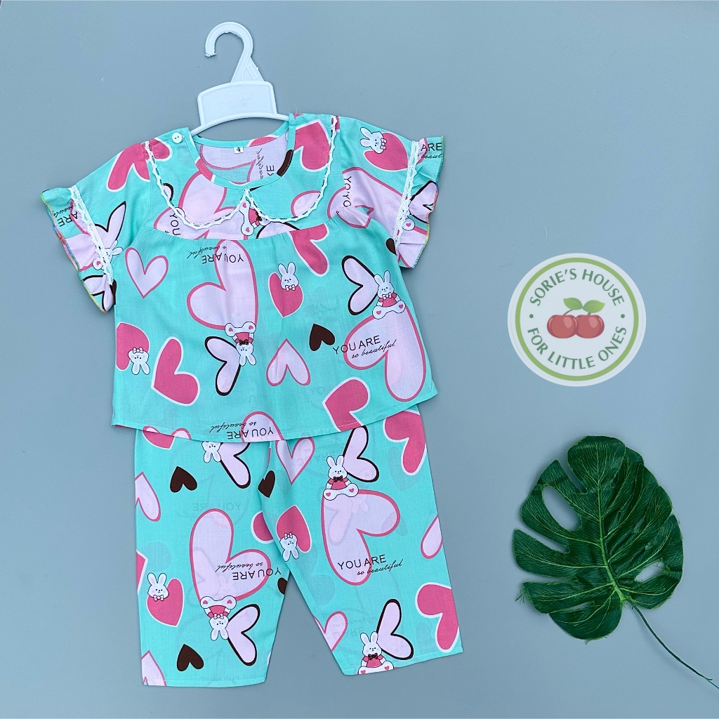Bộ tole lanh ÁO TAY NGẮN QUẦN DÀI bé gái