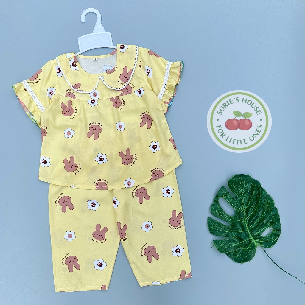 Bộ tole lanh ÁO TAY NGẮN QUẦN DÀI bé gái