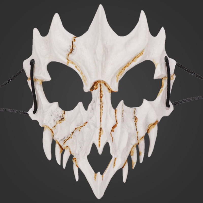 Mặt nạ nhựa xương thú hoá trang Halloween kiểu Motal Kombat độc lạ