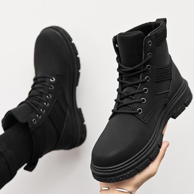 Giày Boot Nam Da Mờ Màu Đen GN451 - GN394