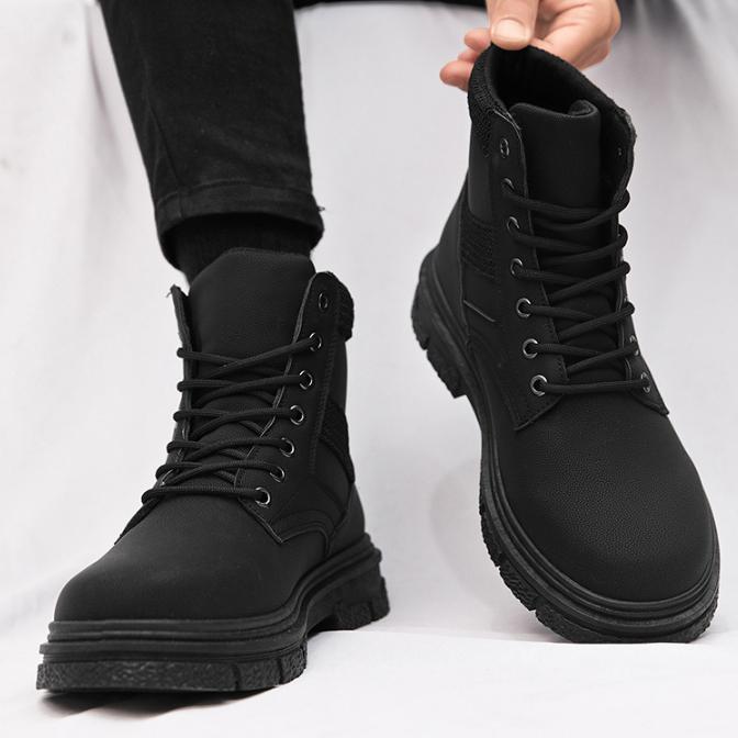 Giày Boot Nam Da Mờ Màu Đen GN451 - GN394