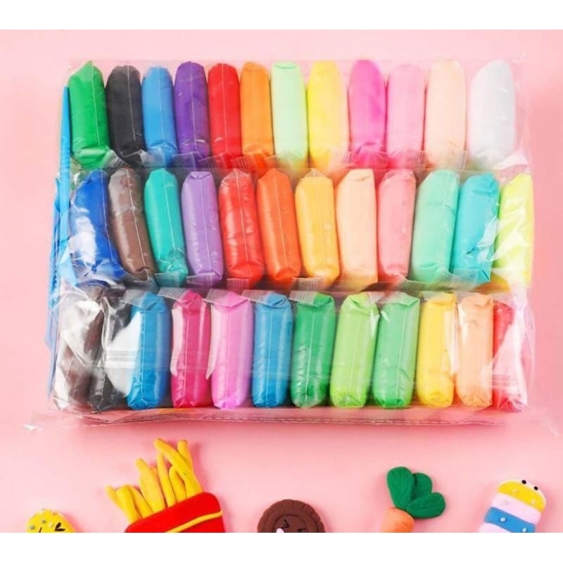 ĐẤT SÉT TỰ KHÔ 36 MÀU. AN TOÀN CHO BÉ