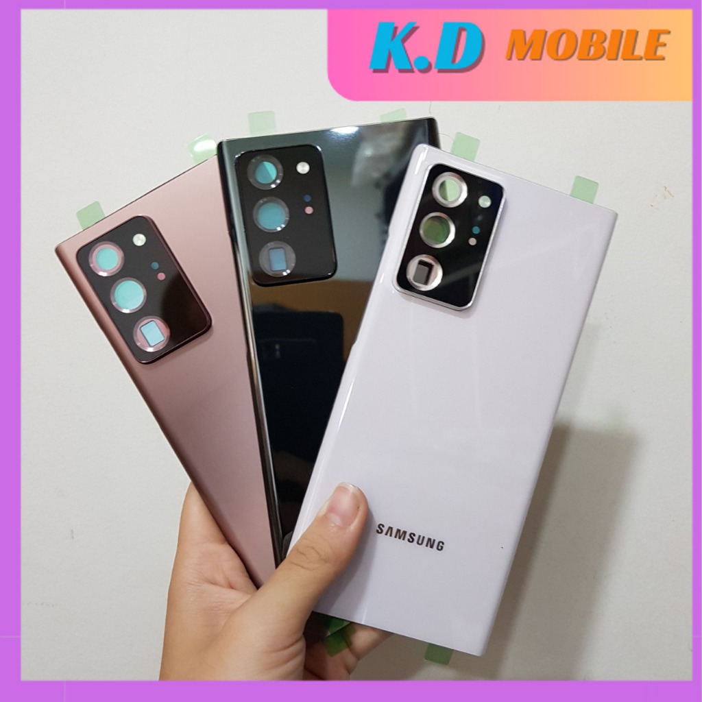 Nắp lưng thay thế Samsung Note 20 Ultra / Note 20u có cụm kính camera và keo viền - Shop Dung