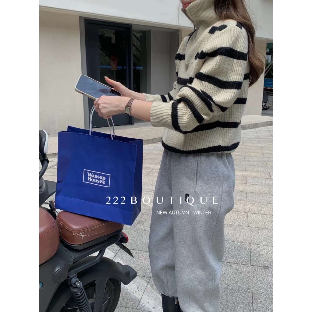 Áo len kẻ ngang Feiding Y6855
