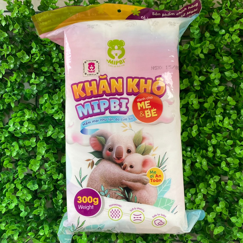 Khăn vải khô đa năng Mipbi 300g siêu mềm, an toàn cho cả gia đình