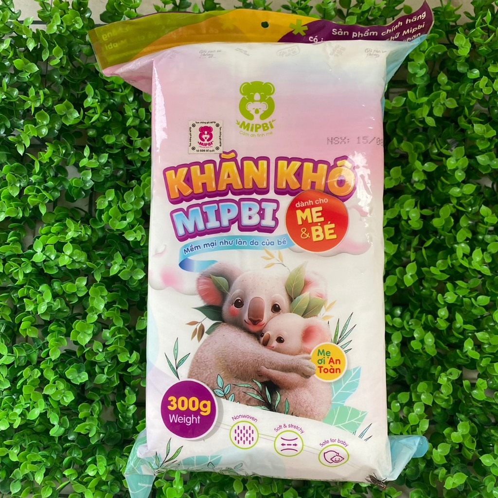 Khăn vải khô đa năng Mipbi 300g siêu mềm, an toàn cho cả gia đình