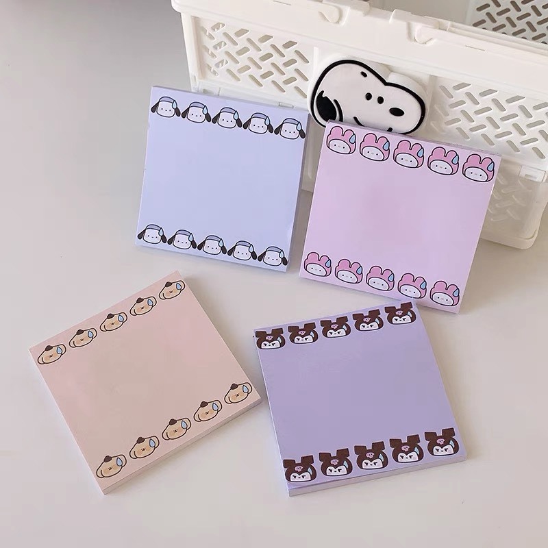 Giấy Nhớ Note Pad  Nhân Vật Kuromi Cinnamoroll Cute Pattern