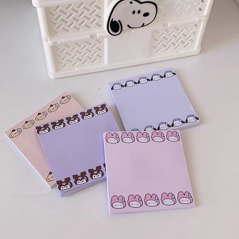 Giấy Nhớ Note Pad  Nhân Vật Kuromi Cinnamoroll Cute Pattern