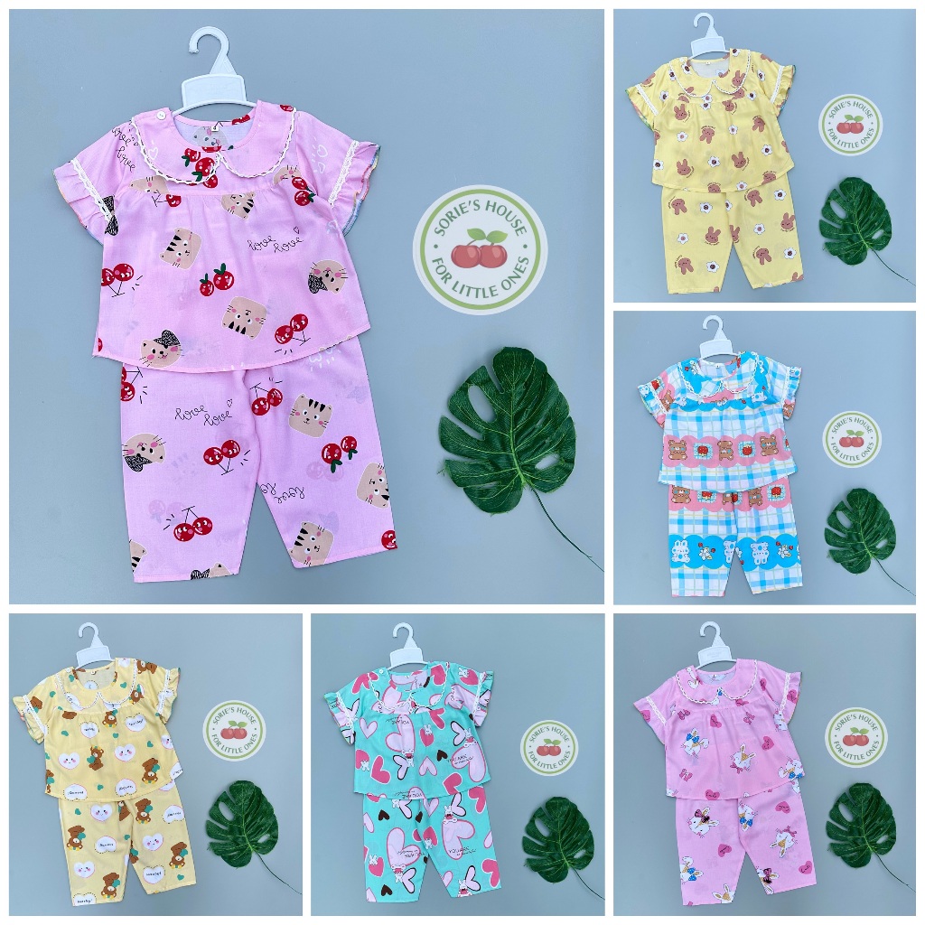 Bộ tole lanh ÁO TAY NGẮN QUẦN DÀI bé gái