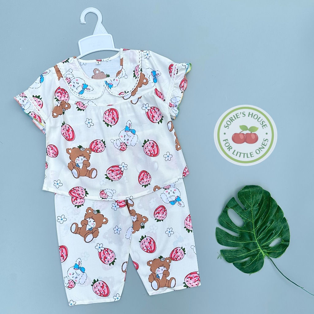 Bộ tole lanh ÁO TAY NGẮN QUẦN DÀI bé gái