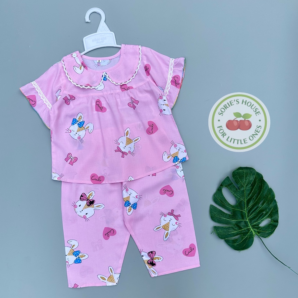 Bộ tole lanh ÁO TAY NGẮN QUẦN DÀI bé gái