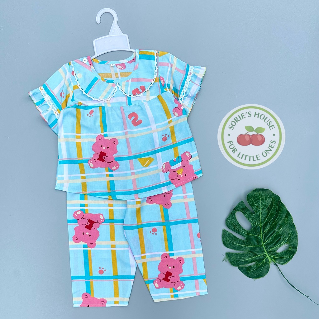 Bộ tole lanh ÁO TAY NGẮN QUẦN DÀI bé gái