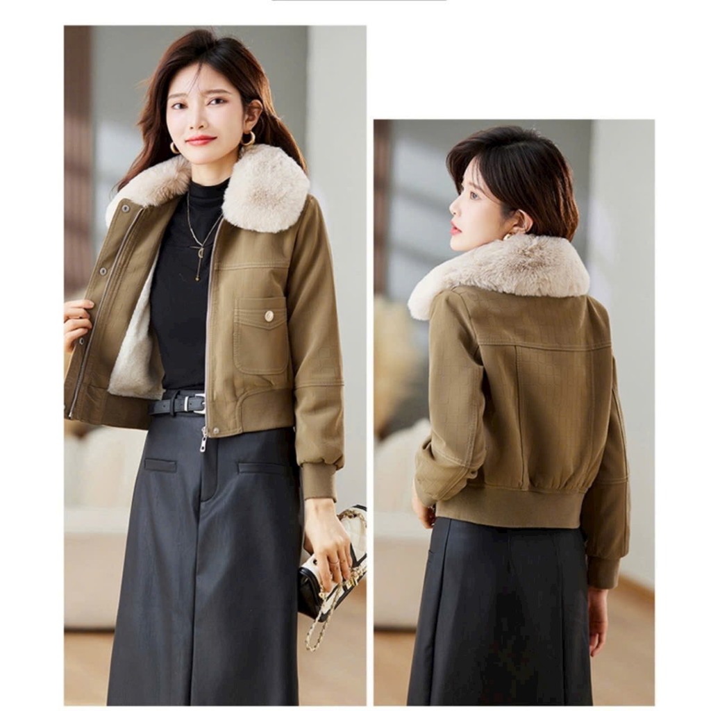 ÁO KHOÁC DA LÓT LÔNG HÀNG QUẢNG CHÂU