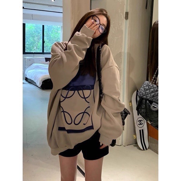 💃 Áo Sweater Nỉ Unisex Ô Vuông Trái Tim Dáng Thung In Hình
