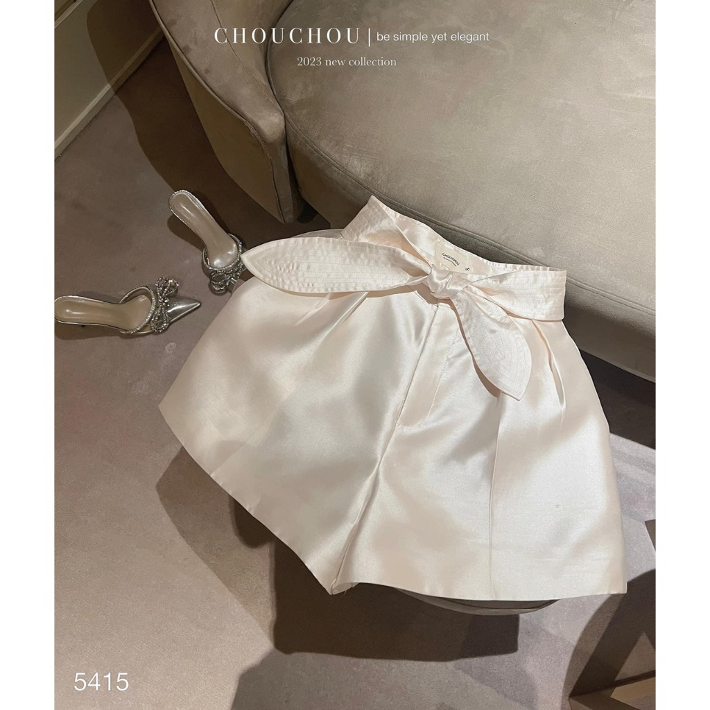 Sét áo phối ren kem quần phối nơ tôn dáng sang chảnh