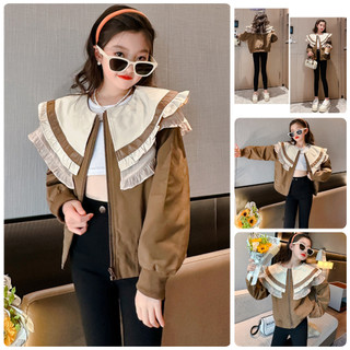 áo khoác bé gái lớn size đại áo khoác dài tay cho bé AK44 size 110-160 15-40 kg thời trang trẻ em hàng quảng châu