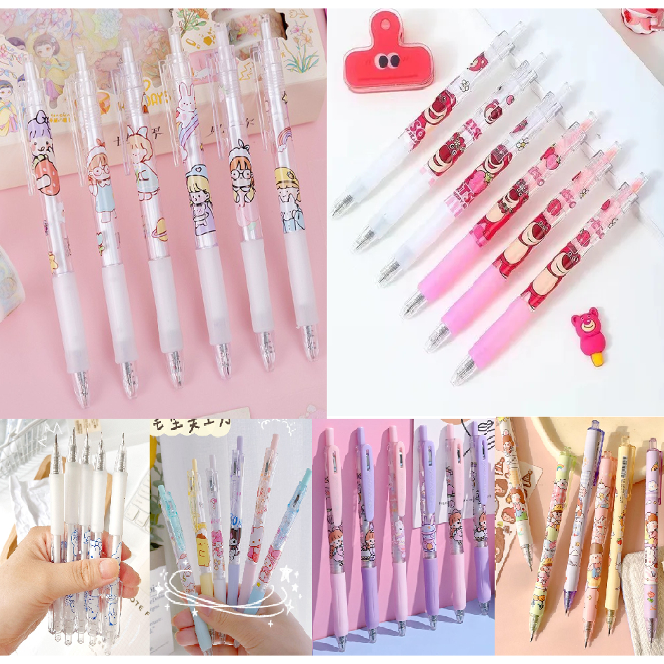 Dao cắt, bút cắt sticker gấu dâu và nhiều hình hoạt hinh mẫu có đệm tay hoặc không có đệm tay