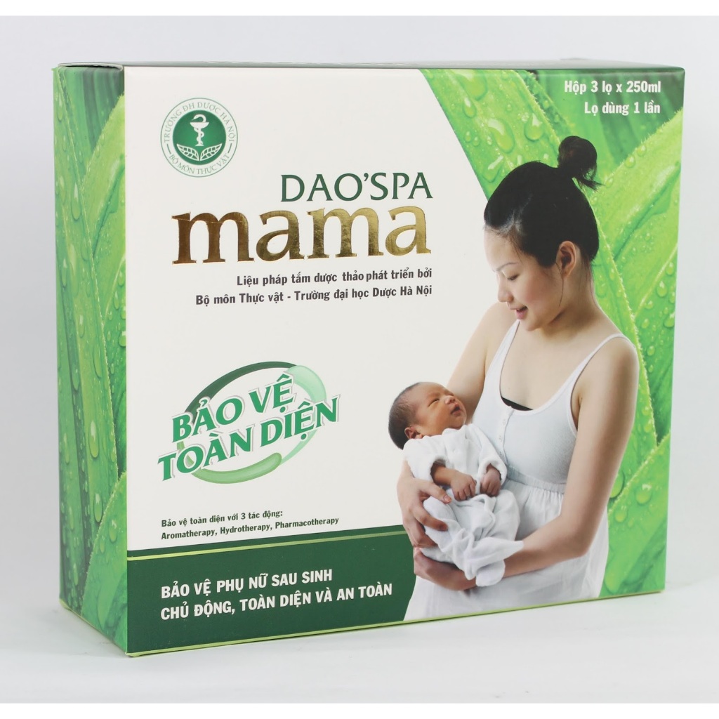 Xông tắm cho mẹ sau sinh Dao'spa mama chính gốc Dao đỏ, Đại học Dược HN - DK Pharma - 250ml/chai-MOOMYLOVE