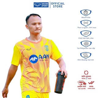Áo tập luyện CLB Sông Lam Nghệ An 2024 Grand Sport nhanh khô co giãn thoáng mát công nghệ Softext Plus cao cấp