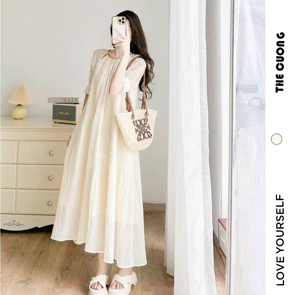 ĐẦM VÁY BẦU C8603 HÈ THU DÁNG TIỂU THƯ ĐIỆU ĐÀ SANG CHẢNH - ĐẦM VÁY CÔNG SỞ DỰ TIỆC CHẤT VOAN XỐP KHÔNG NHĂN HOT TREND