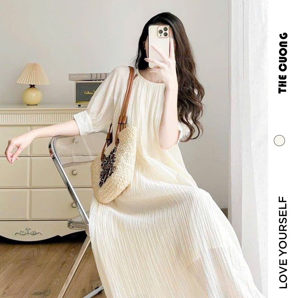 ĐẦM VÁY BẦU C8603 HÈ THU DÁNG TIỂU THƯ ĐIỆU ĐÀ SANG CHẢNH - ĐẦM VÁY CÔNG SỞ DỰ TIỆC CHẤT VOAN XỐP KHÔNG NHĂN HOT TREND