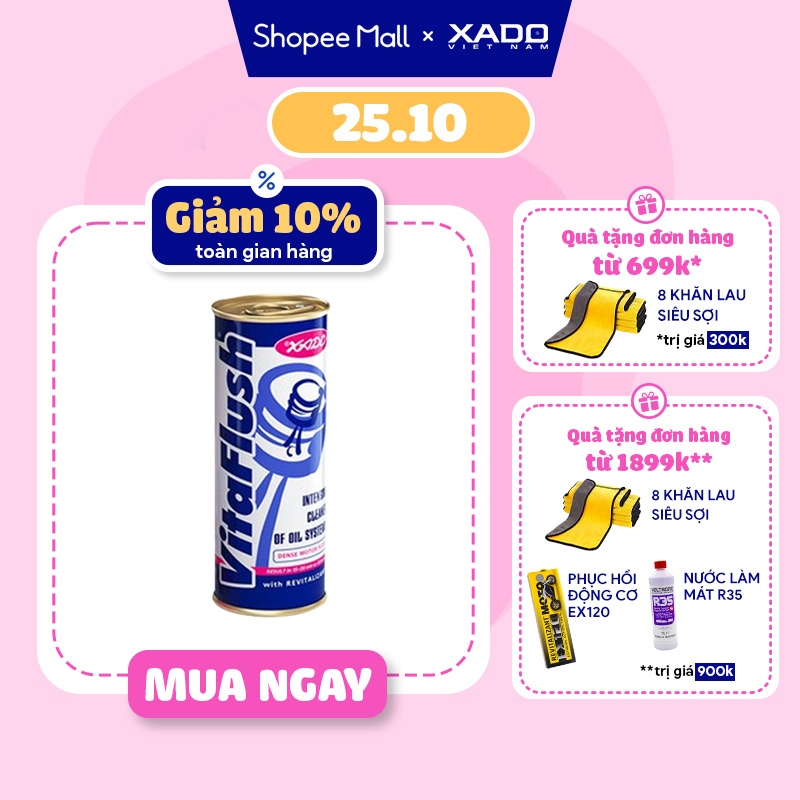 Xúc động cơ hồi phục động cơ nhập khẩu Vitaflush 250ml - XADO store offcial