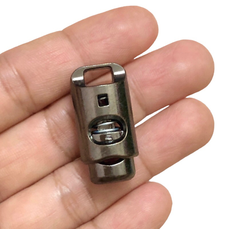 5 cái - Nút chặn nhựa phủ tĩnh điện màu đồng có móc treo chắc chắn dùng trong túi rút balo, giày, thời trang, cố định