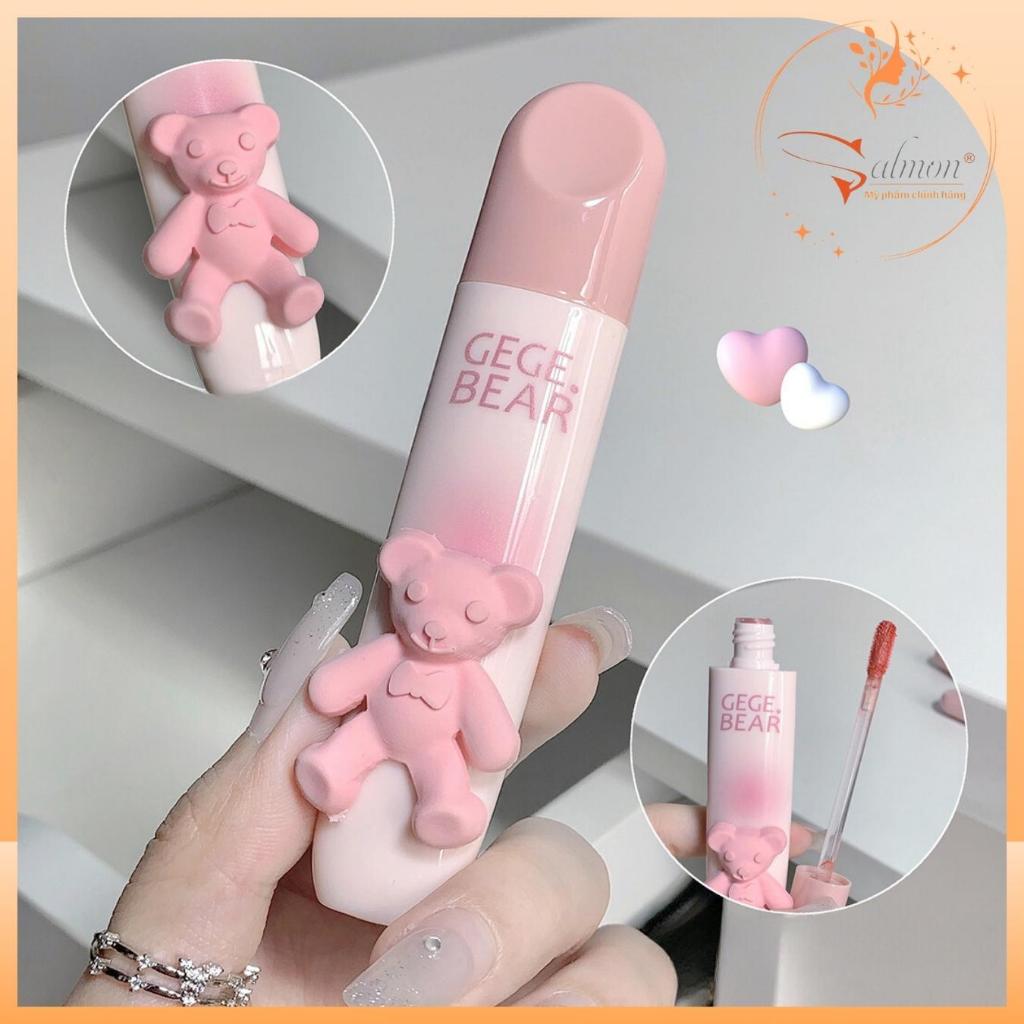 Son Kem Nhung Lì Gấu Hồng Mẫu Mới GEGE BEAR GX1079 Tender Lip Glaze Mềm Mướt, Lâu Trôi, Nội Địa Trung - Salmon Shop