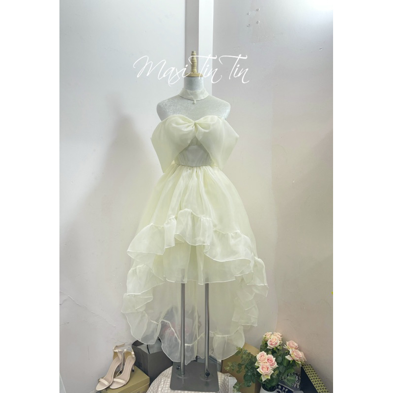 Siêu Phẩm Đầm Váy Công Chúa Voan Tơ Thiết Kế Hai Lớp Kèm Áo Choàng Phong Cách Sang Trọng Ngọt Ngào