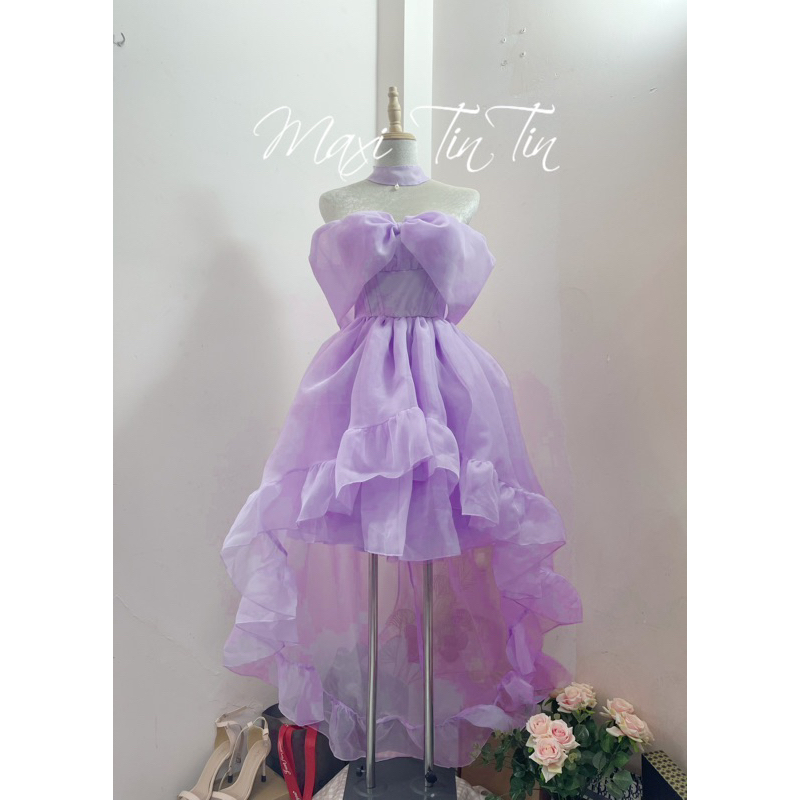 Siêu Phẩm Đầm Váy Công Chúa Voan Tơ Thiết Kế Hai Lớp Kèm Áo Choàng Phong Cách Sang Trọng Ngọt Ngào