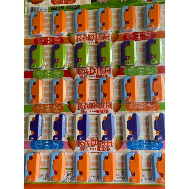 Đồ chơi Dao Cà rốt 3D loại mini nhiều màu