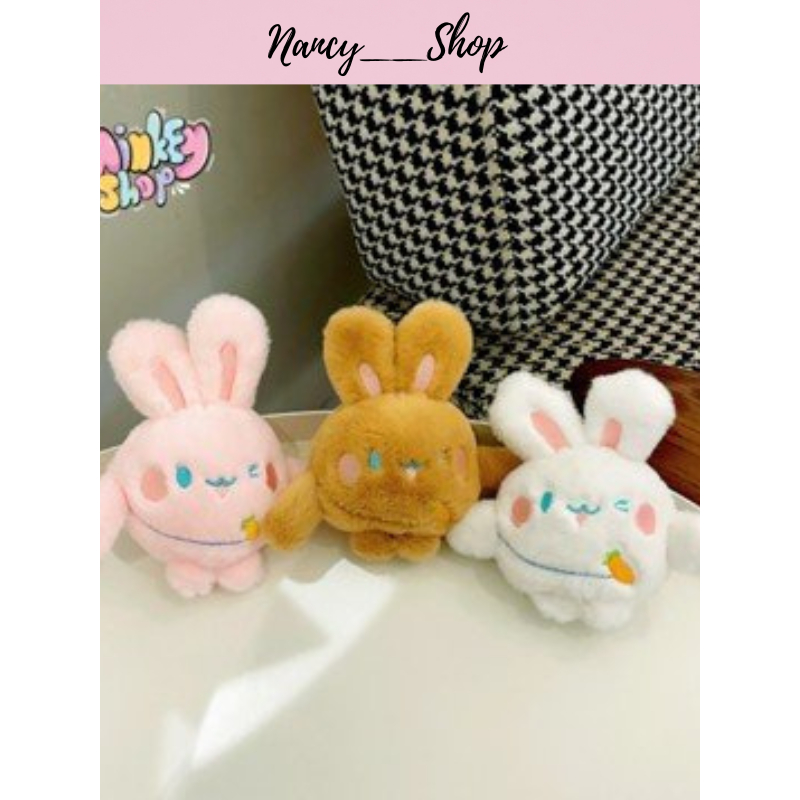 Móc khoá thỏ carot bông cute MK6