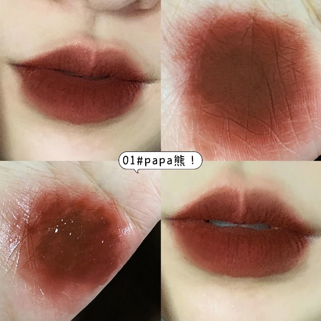 Set 5 Son kem lì Thỏ Vàng DANMOLU mùi thơm mịn mượt bám môi