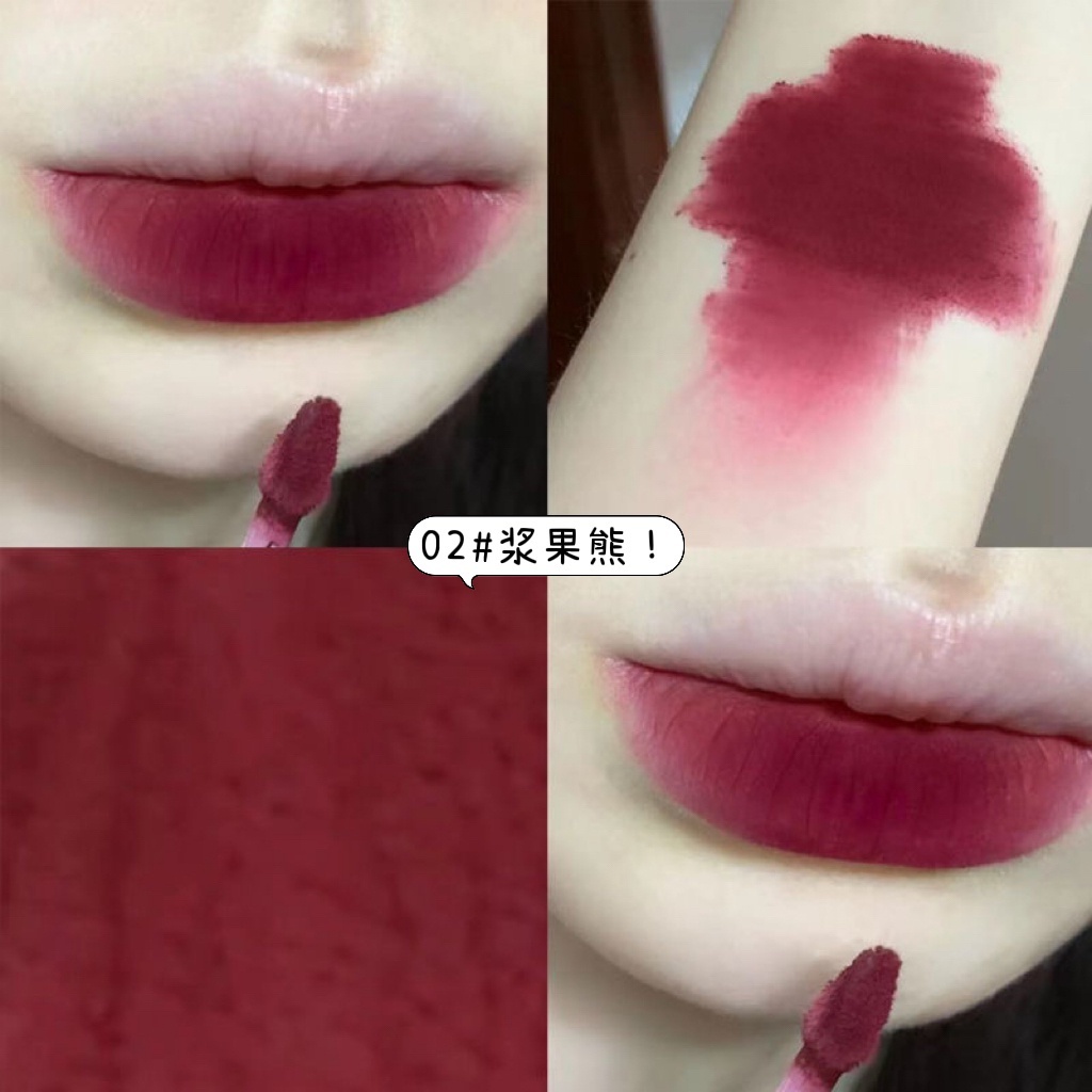 Set 5 Son kem lì Thỏ Vàng DANMOLU mùi thơm mịn mượt bám môi