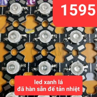 Led 1w xanh lá đã hàn sẵn đế tản nhiệt