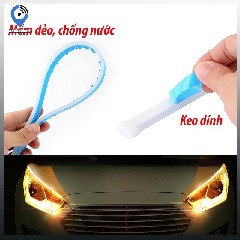 Dây đèn led nháy audi cho oto xe máy hiệu ứng 2 chế độ nháy đuổi