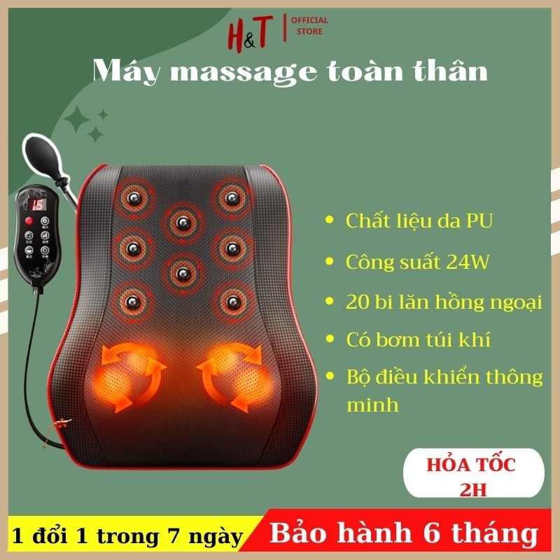 Gối massage vai gáy toàn thân đa năng cao cấp thế hệ mới 2023