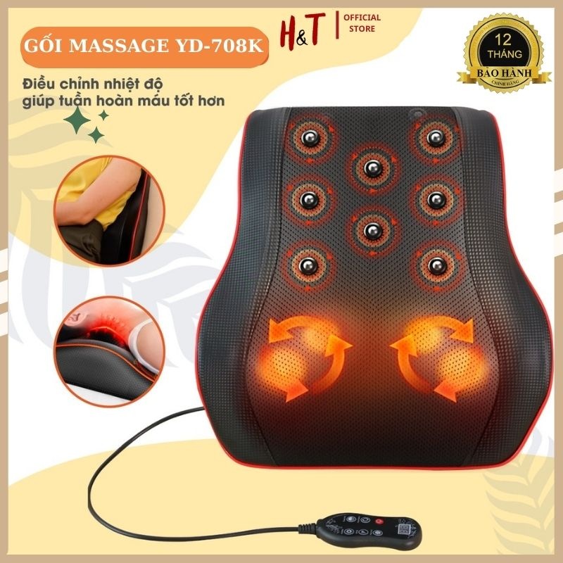 Gối massage vai gáy toàn thân đa năng cao cấp thế hệ mới 2023