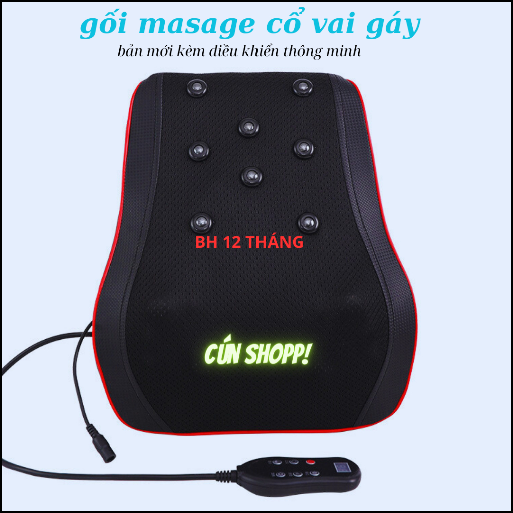 Gối massage vai gáy toàn thân đa năng cao cấp thế hệ mới 2023