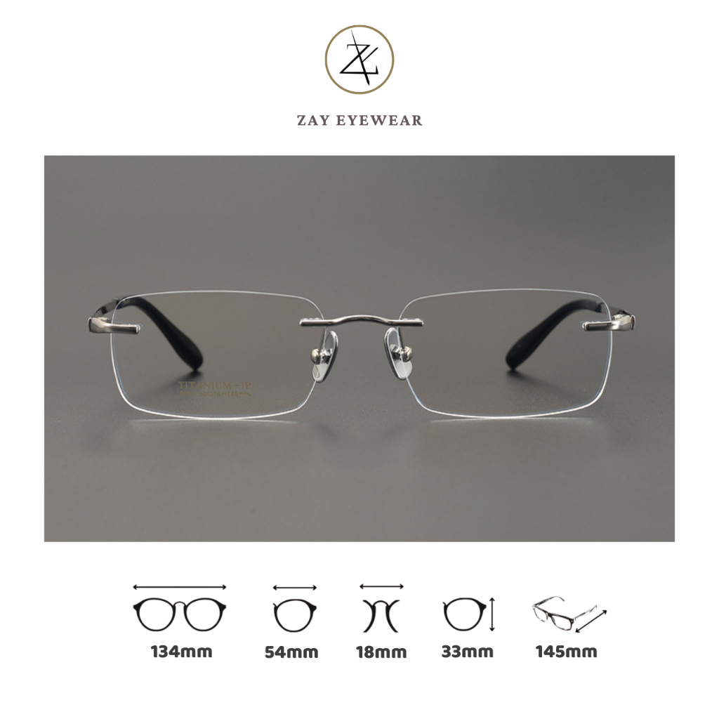 Gọng kính khoan nam nữ titanium 9011 phong cách thời trang cao cấp