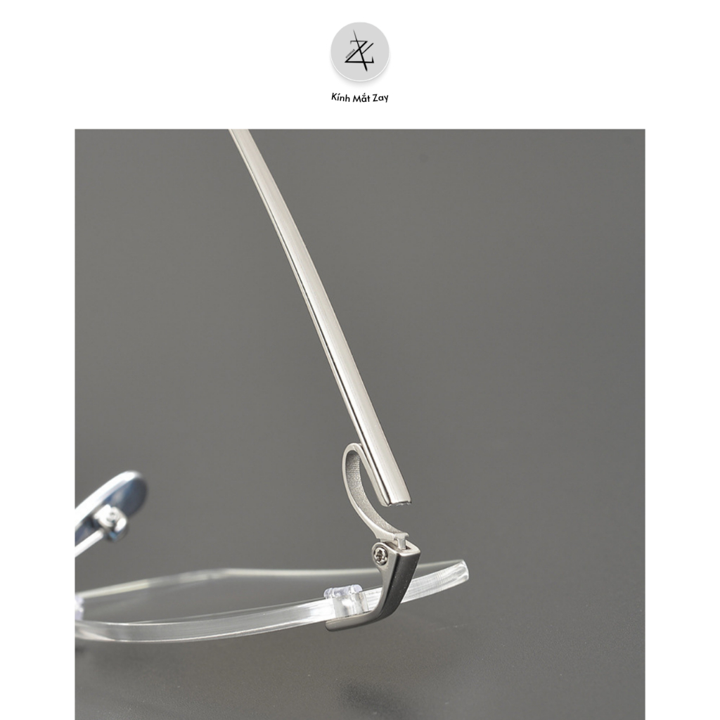 Gọng kính khoan nam nữ titanium 9011 phong cách thời trang cao cấp