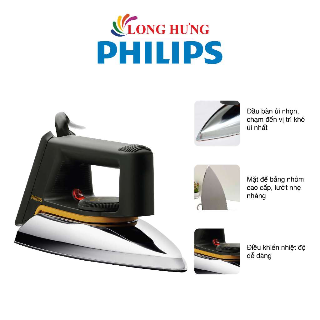 Bàn ủi khô Philips HD1172 - Hàng chính hãng