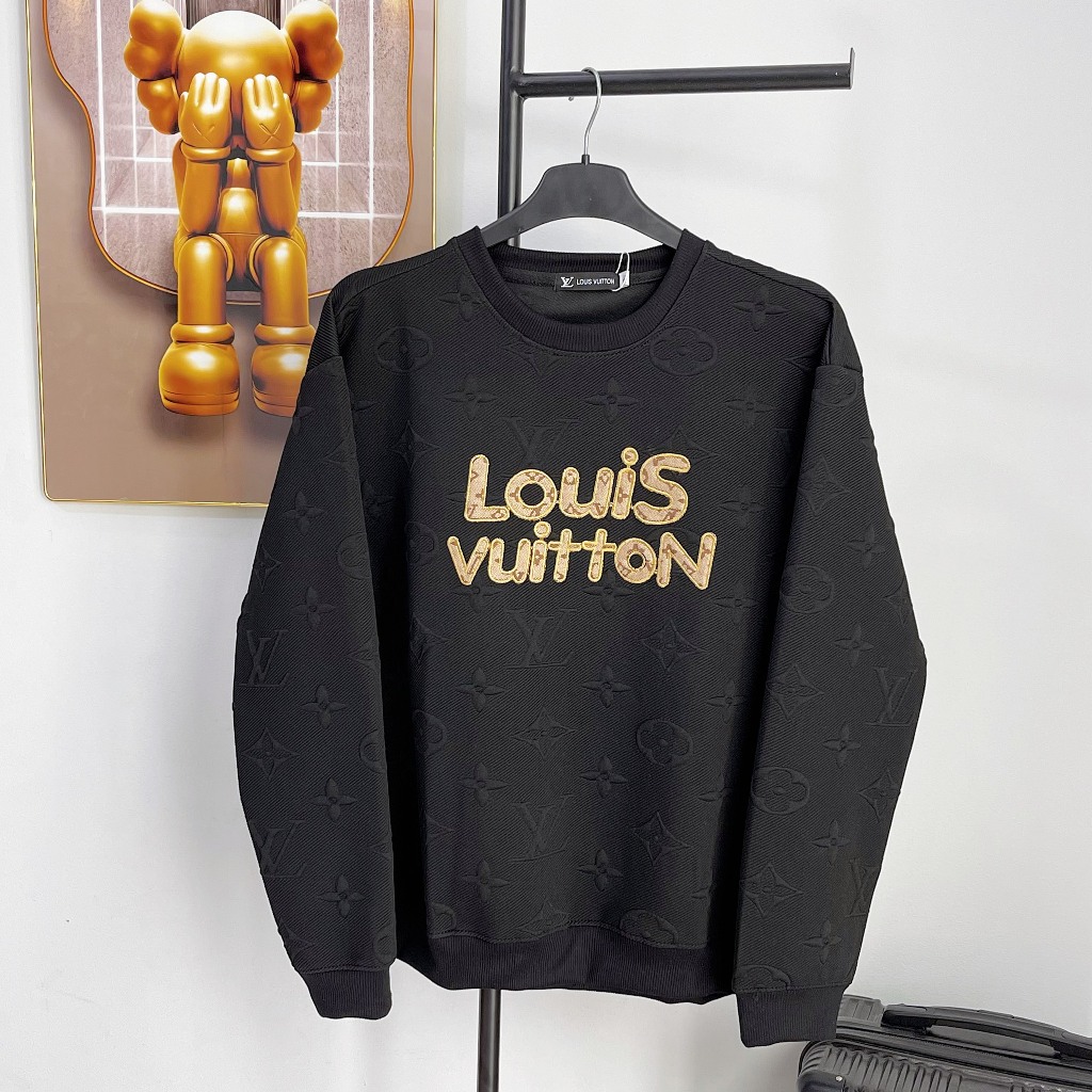 Áo nỉ thu đông dài tay - áo thun tay dài lv Dập Nổi chất vải cao cấp mẫu mới giá rẻ