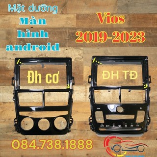 Mặt dưỡng vios + yaris 2019 - 2023, 9 inch có sáng đèn kèm jack nguồn zin ?/?