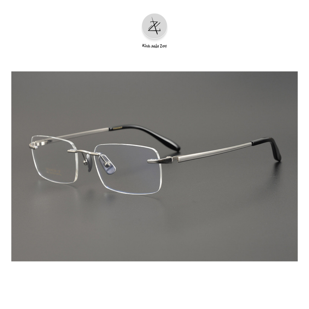 Gọng kính khoan nam nữ titanium 9011 phong cách thời trang cao cấp