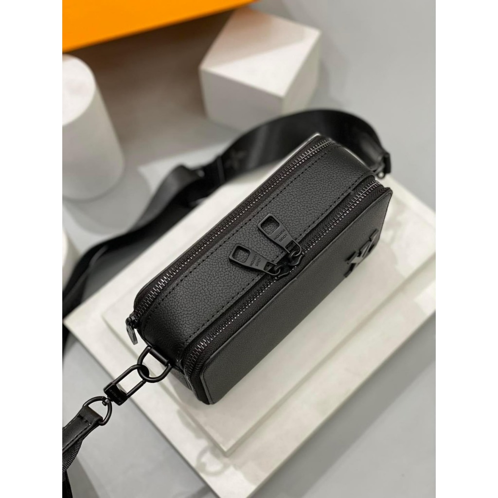 Túi đeo chéo hộp vuông L.V thời trang nam unisex
