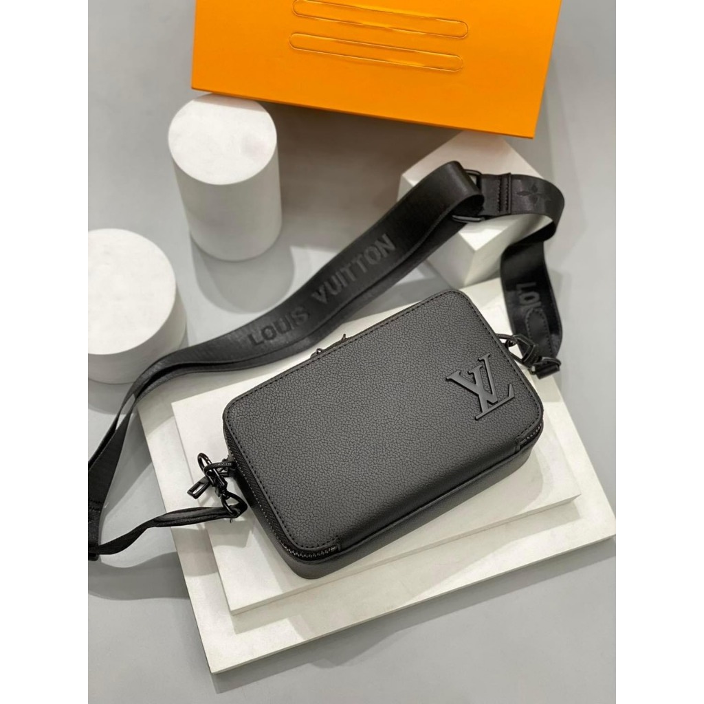 Túi đeo chéo hộp vuông L.V thời trang nam unisex