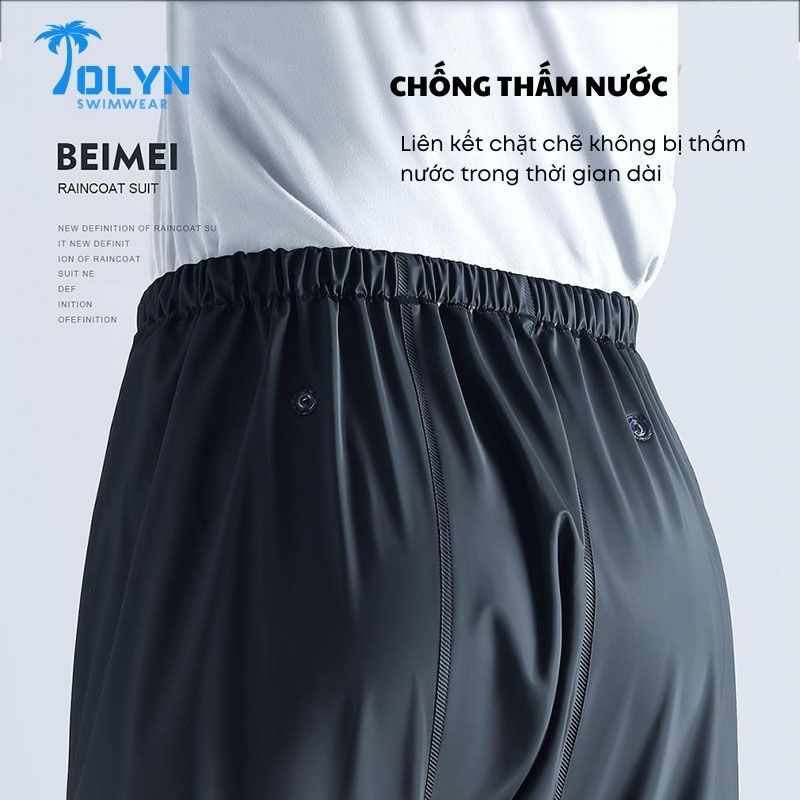 Áo mưa bộ người lớn nam nữ thể thao chống thấm nước TOLYN Bộ quần áo mưa cao cấp siêu nhẹ thời trang KP091