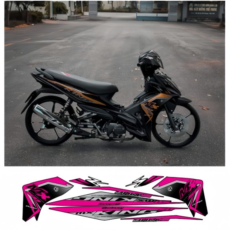 Tem SYM GALAXY 50cc - Mẫu MX KING. Chất Liệu PPF Cao cấp - 3 Lớp, Chống Nước, Chống Phai Màu.