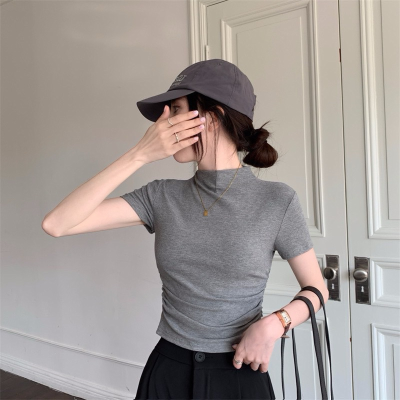 ÁO THUN CROPTOP CỔ LỌ GÂN TĂM LẠNH KHÔNG DÃO KHÔNG XÙ CỰC HOT LN113 | BigBuy360 - bigbuy360.vn